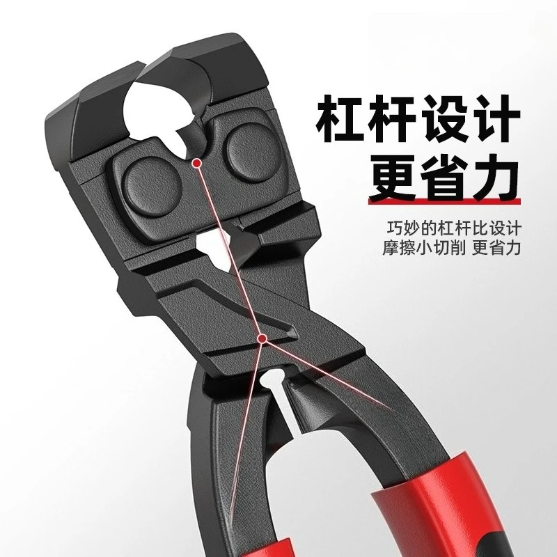 8-Inch top-cutting pliers, flat-mouth nutcracker pliers, tire shoe repair tools, woodworking nail-pulling pliers