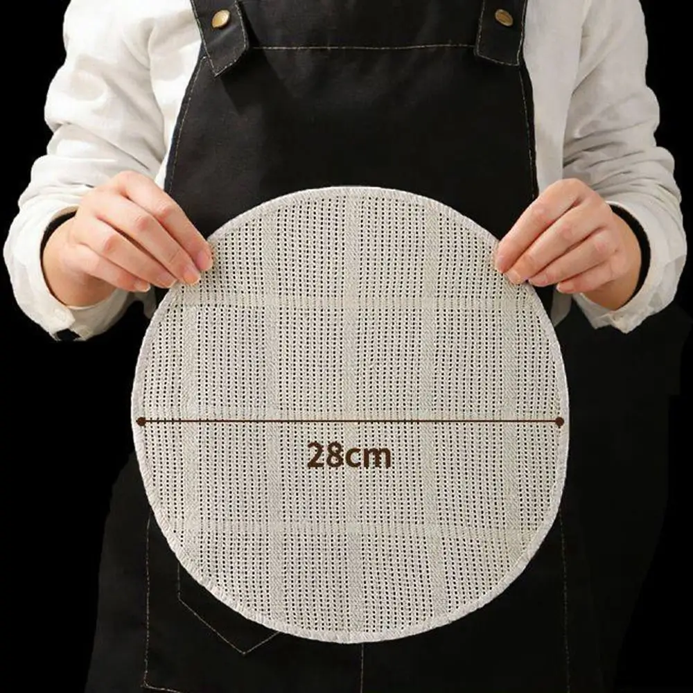 New Cotton Round Steamer Cloth Non-stick Mesh Steamer Mat Reusable Washable Steaming Liner Dumpling Making