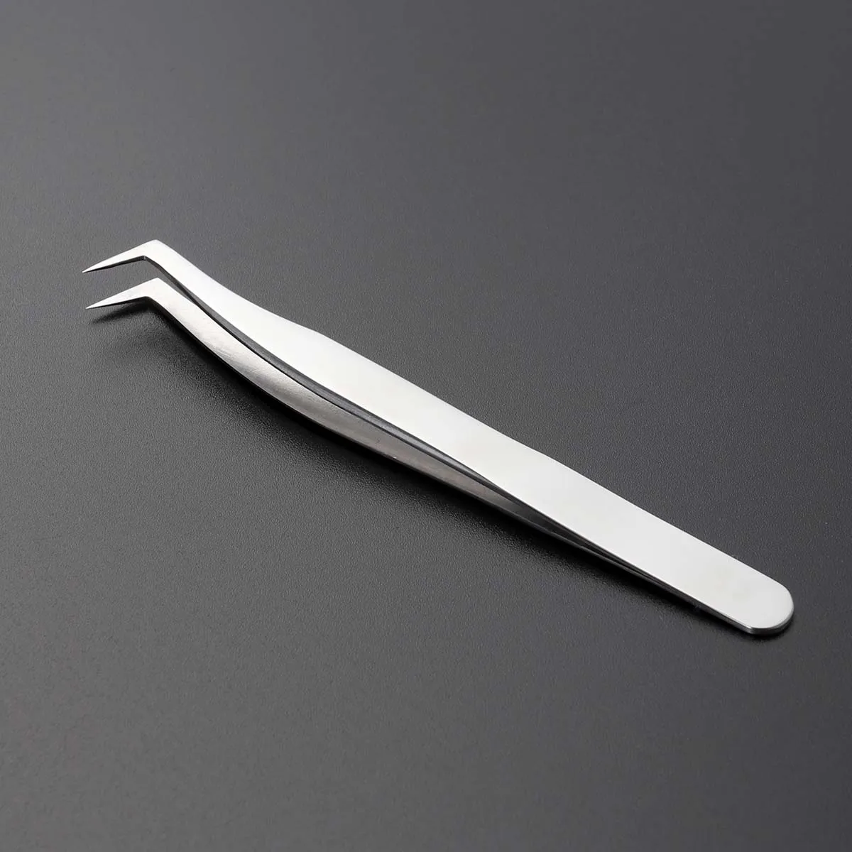 Pęseta do sztucznych rzęs ze stali nierdzewnej, precyzyjne ustawianie, lekka, narzędzie do makijażu rzęs na czerwony dywan i wesele.