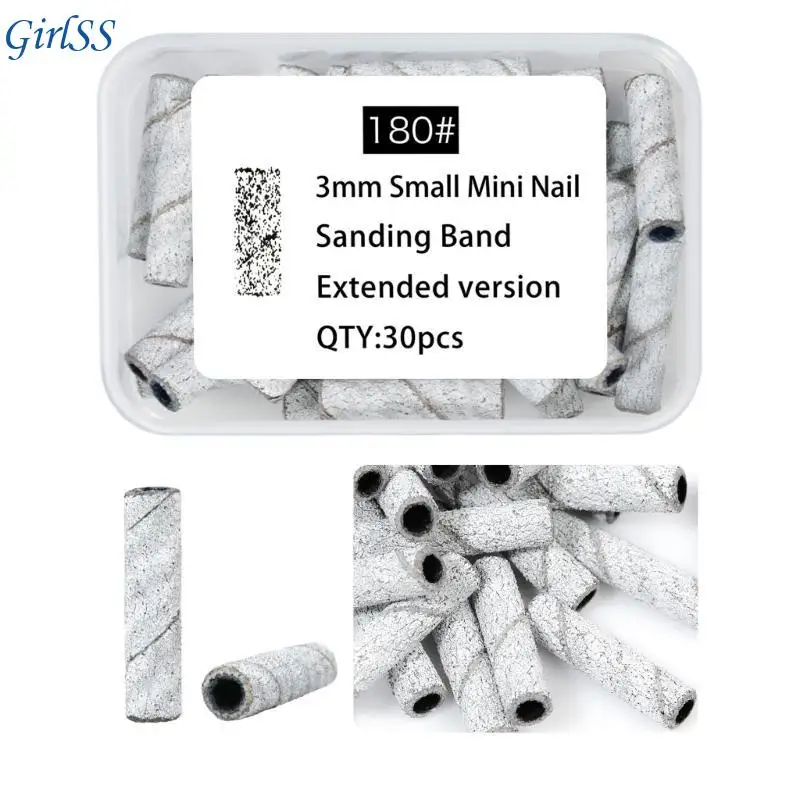 아크릴 네일을위한 작은 샌딩 밴드 네일 파일 샌딩 밴드 형성 매니큐어 및 페디큐어 용품 T4MB