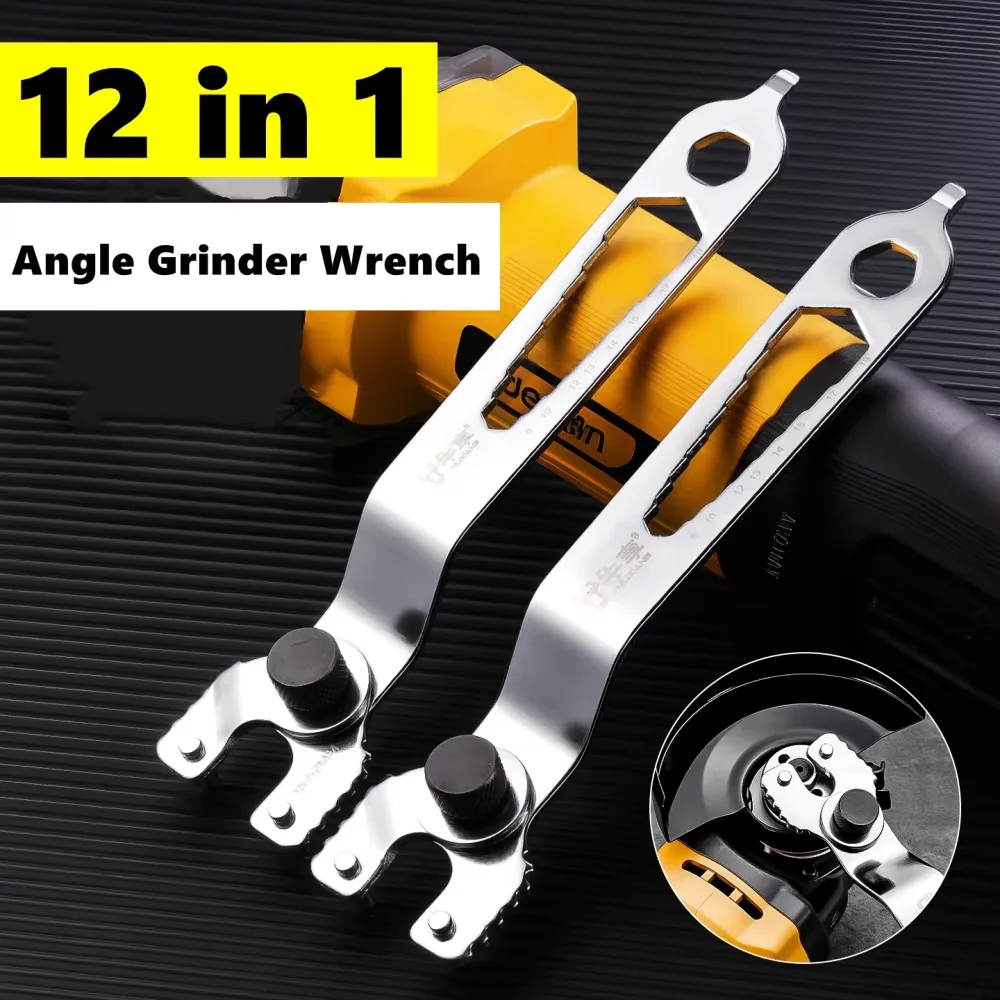 Angle Grinder Wrench 12-in-1 Multi-function Wrench Special Wrench Lock Nut Wrench Angle For Angle Grinder Manual Tool