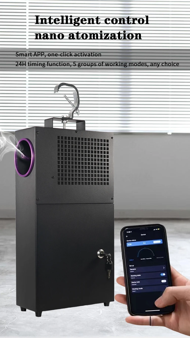 8000m ³ hvac System Duft maschine ätherisches Öl Luft verteiler intelligente Bluetooth-App-Steuerung für Hotel Bar Club