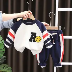 Nuovo 1-7 anni Set di abbigliamento per bambini ragazzi abbigliamento Casual felpa e pantaloni moda per bambini 2 pezzi tute autunno inverno per bambini