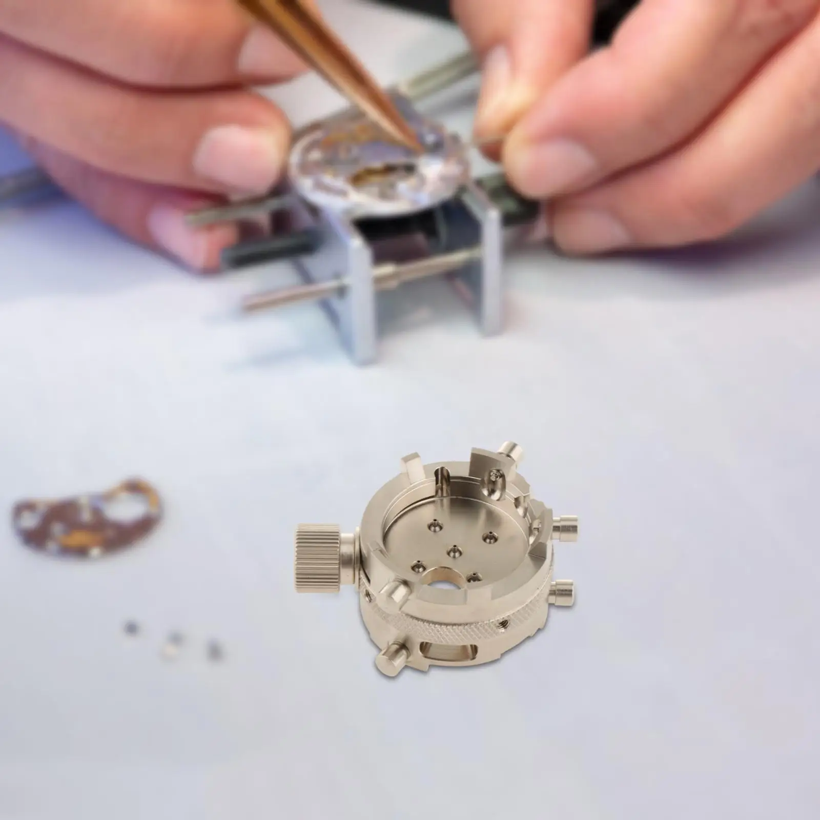 Uhrwerk-Halter, Uhrwerk-Basis, multifunktionaler, stabiler Uhrwerk-Befestigungssitz für Uhrmacher, für 7753, 7751, Einstellung