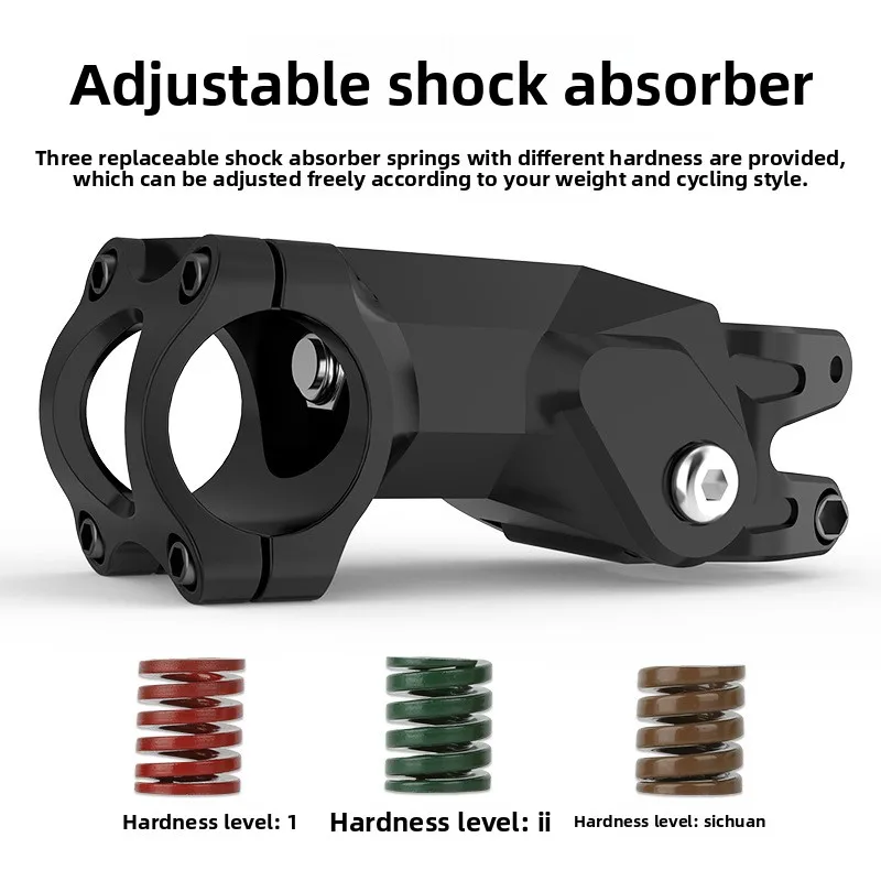 BOLANY Adjustable Suspension Bike Stem 31.8mm Handlebar Clamp 28.6mm Steerer Aluminum Alloy 30mm Travel for MTB Road Bike