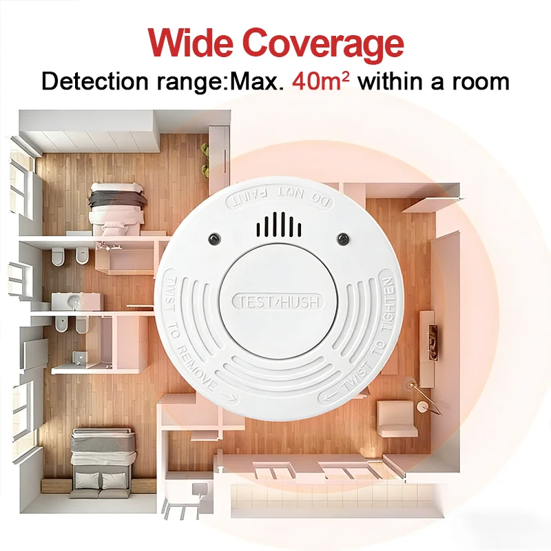 CCEsafety SA11 10 سنوات كاشف الدخان الكهروضوئي حساسات الدخان CE EN14604 معتمد CR123A بطارية LED مؤشر أمن الوطن #2