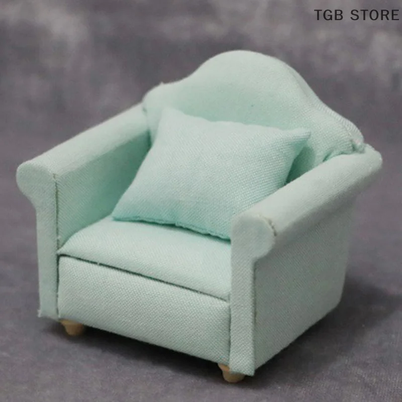 1:12 Miniature Soft Single Sofa For Dolls Mini Furniture Toys For Girls Gift