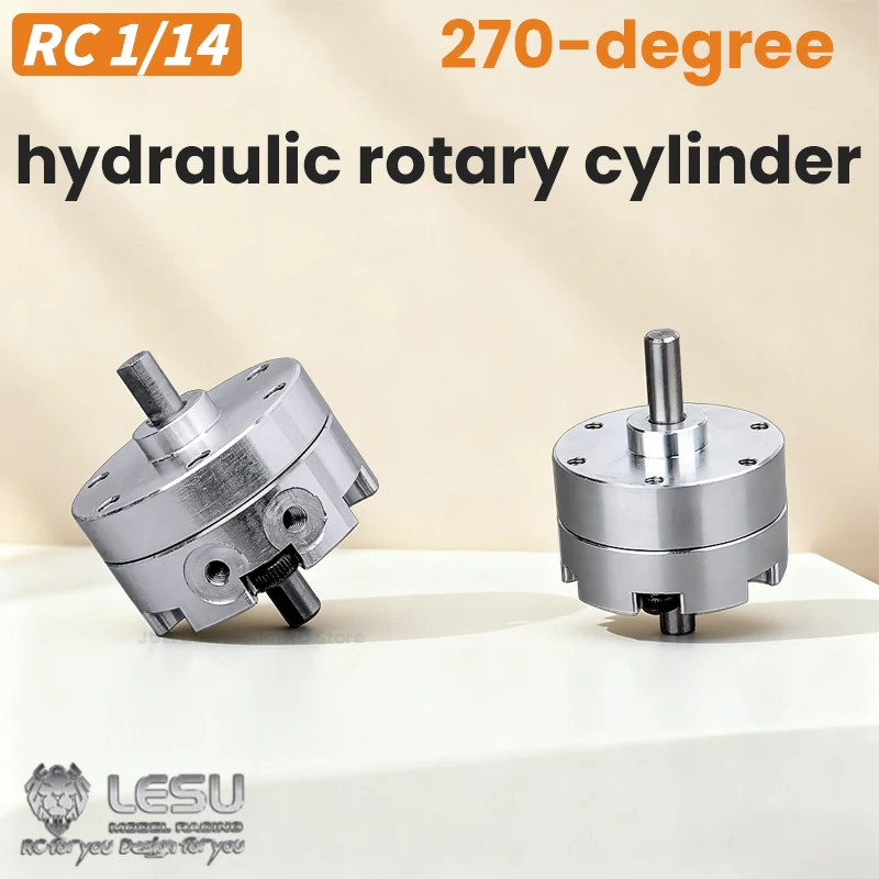 LESU 270° Metal Hydraulic Rotary Cylinder 4Mpa Upgrade Parts For 1/14 RC Excavator Heavy Digger Truck Toy Car Accessories Model