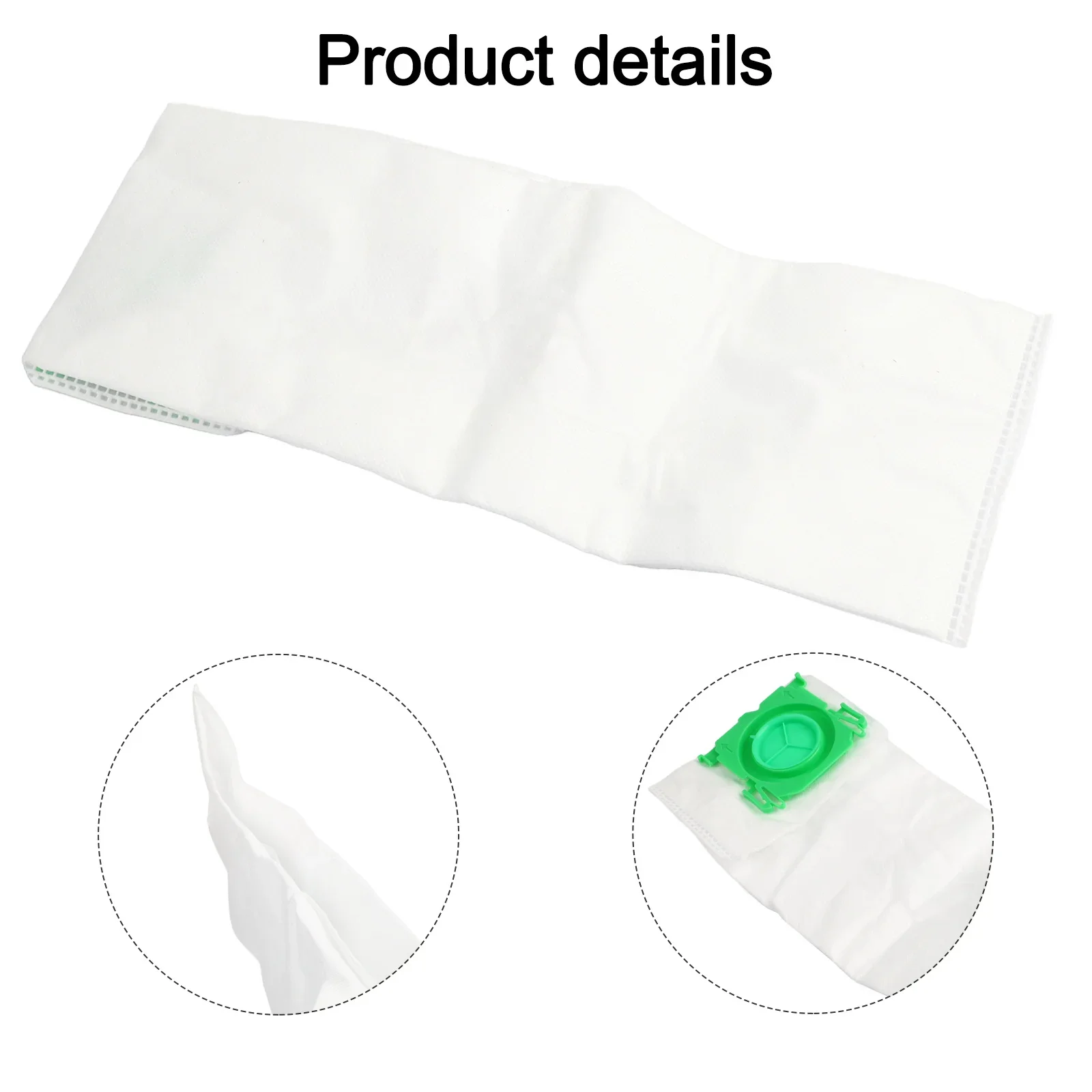 8 Pack Dust Bags For Sebo 370 For Home Use For Vacuum Maintenance White Green Maintenance Kit Efficient Dust Collection For Sebo