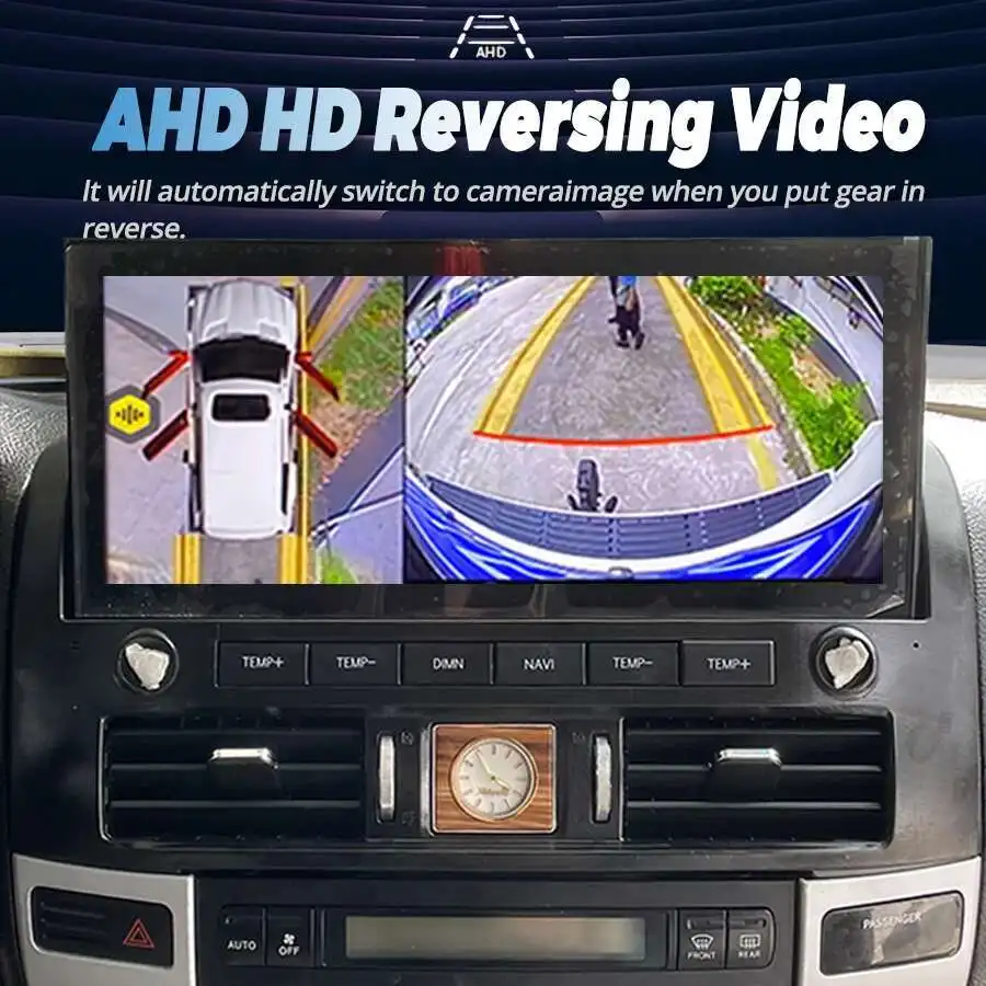 12.3 "شاشة كبيرة لاسلكية Carplay لتويوتا برادو 2003-2010 لكزس Gx470 أندرويد سيارة لتحديد المواقع والملاحة مشغل فيديو الوسائط المتعددة