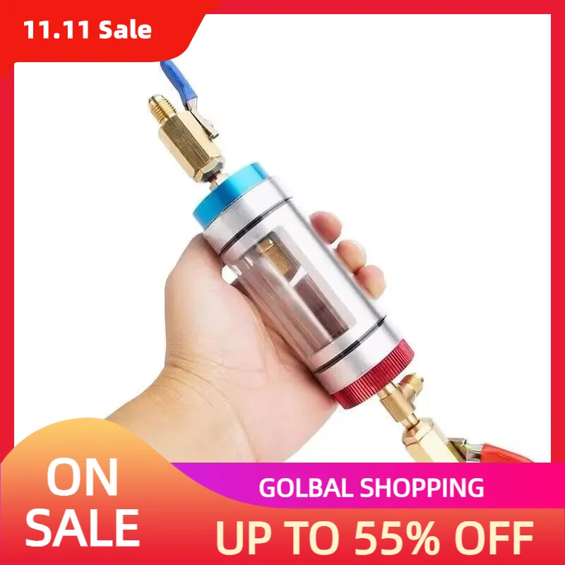 Auto Air Conditioner Refrigerant Filler Vacuum Type Water Tank Replacement Auto Repair Tool Assembly Parts