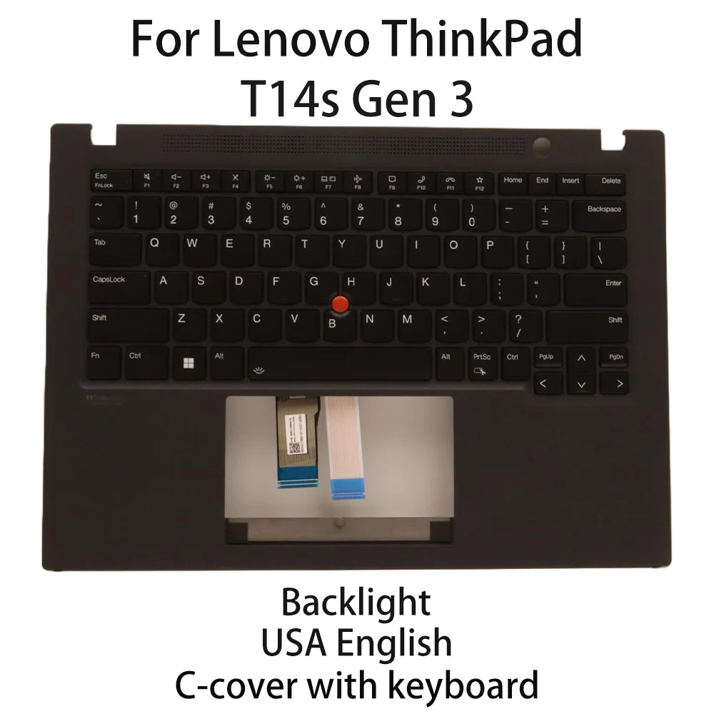 

New For Lenovo ThinkPad T14s Gen 3 Laptop Keyboard USA English Backlight 5M11H27338 5M11Q64359 5M11Q64356 5M11Q64358 5M11Q64357