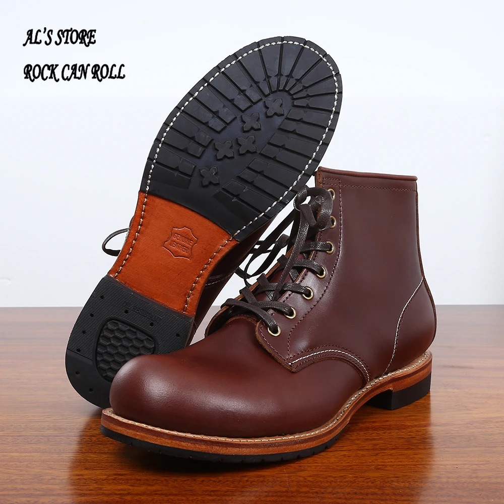 

XW318 RockCanRoll Super Quality Size 35-52 Handmade Goodyear Welted Durable Italian Cowhide Boot Custom Made Available