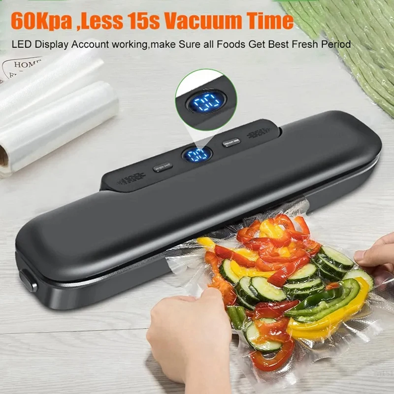 Vacuum Sealer For Food Vacuum Packaging Machine With Bag Automatic Household Food Vacuum Sealing Including EU Plug