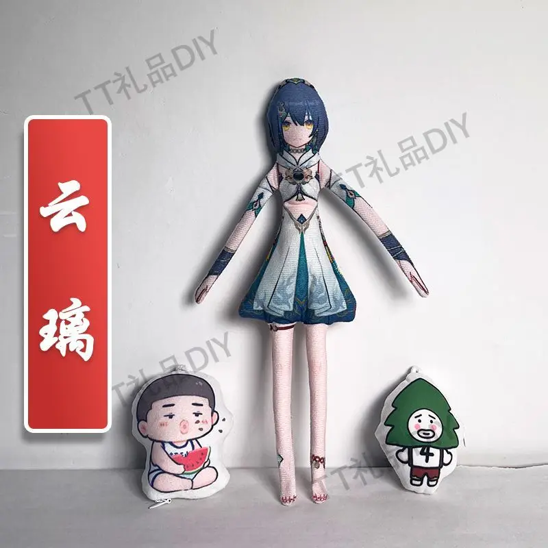 Honkai: Star Rail Jingliu Bla Cosplay Bambola di Peluche Giocattolo Imbottito Fatto a Mano con Scheletro in Filo Metallico Articolato Prop per Halloween