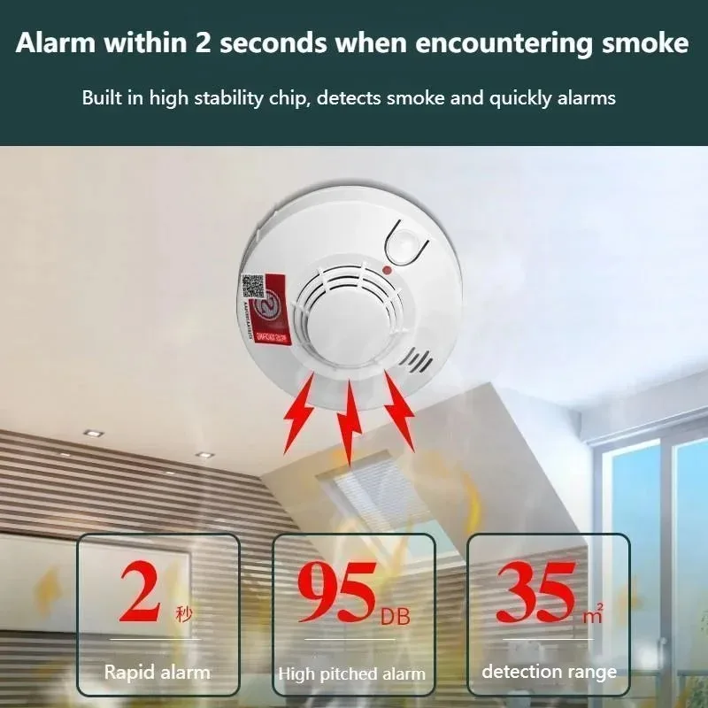 화재 연기 감지기 연기 경보 쇼핑몰 학교를위한 화재 보호 홈 감지 감지기 홈 보안 시스템 ,Fire Smoke Detector Smoke Alarm Fire Protection for Shopping Mall School Home Sensing Detector Home Security System
