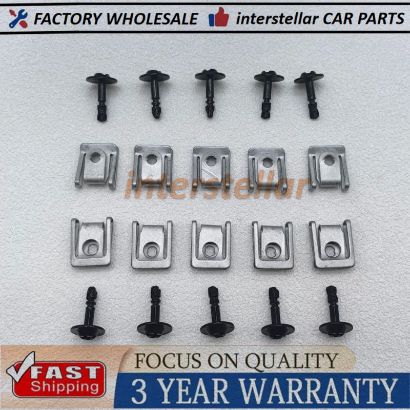 NEW 20Pcs High Quality 10Set 51718212148 8K0805922A Engine Splash Guard Screw Clip +Nut Set for BMW Audi VW 8K0805121 7146981767