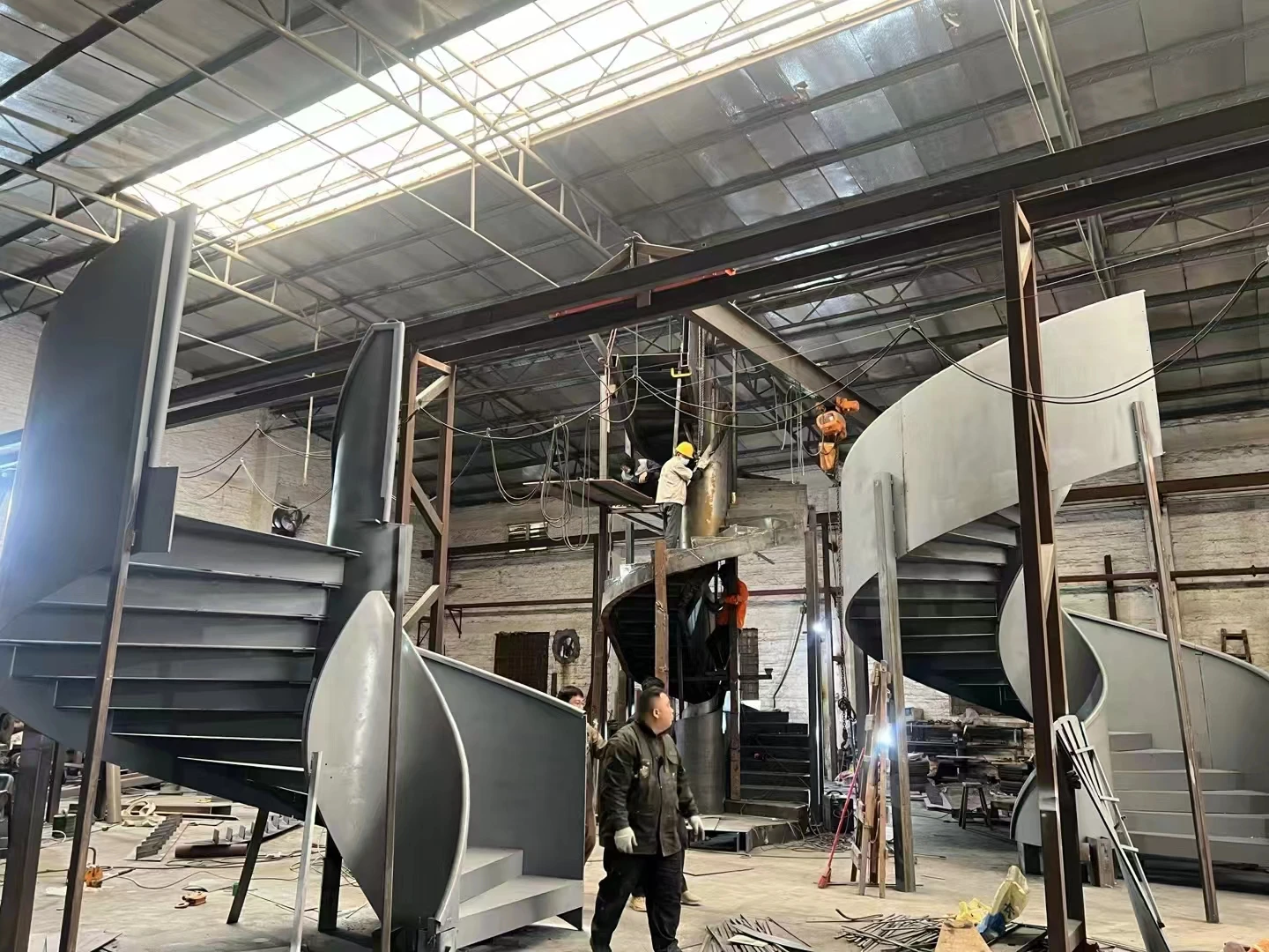 Personalizzazione scale curve interne gradini Mable set di scale con parti della ringhiera