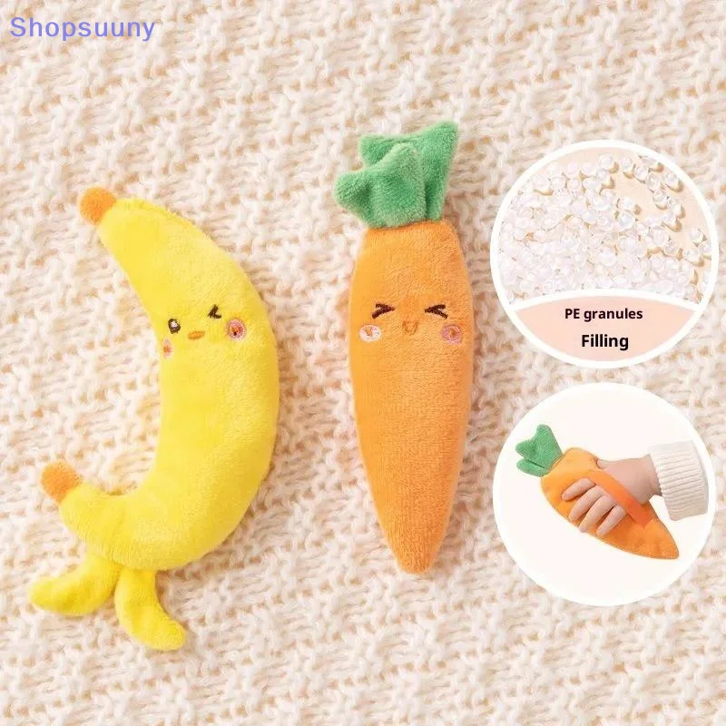 [SU]1/2PCS Baby Soothing Toy Plush Fruit Doll Infant Anti Startle Sleep Aid Holding Ring Newborn Comfort Toy[SU]
