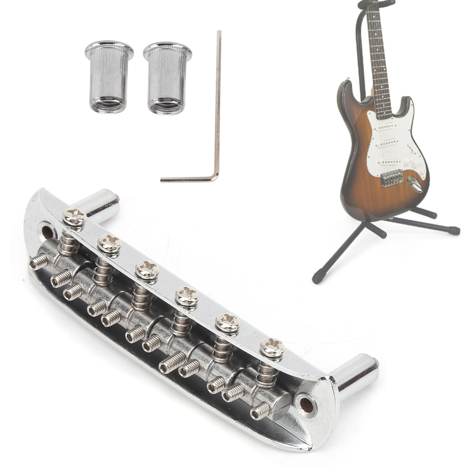 الخيوط السرج جسر الغيتار 6 سلسلة الغيتار سبائك الزنك استبدال الملحقات