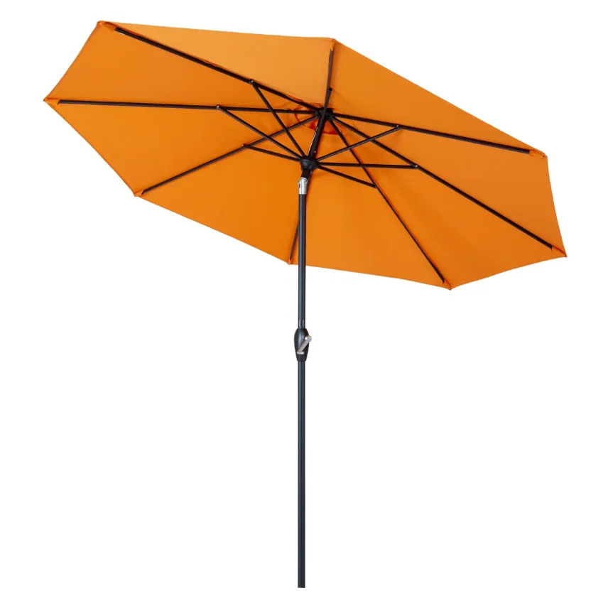 ！@Orange Modern Design Foldable Outdoor Patio Umbrella Powder Coated Steel Frame Waterproof Windproof 1.35m Fishing Umbrella
