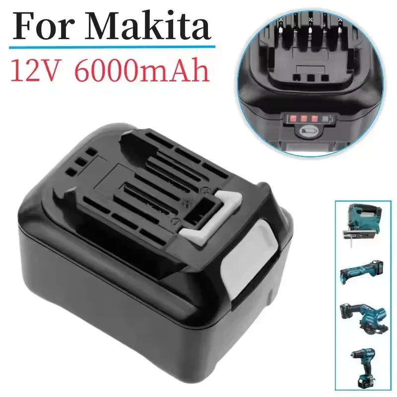 

Литий-ионный аккумулятор 6,0 Ач, 12 В для Makita BL1016 BL1021B BL1041B, замена быстрой зарядки для инструментов Makita 12 В CXT