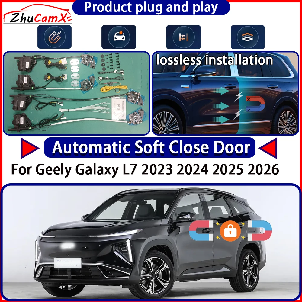 Door Lock Actuator for Geely Galaxy L7 2023 2024 2025 2026 Soft Close Door Kit Power Latch System Auto Pull Door Easy Close