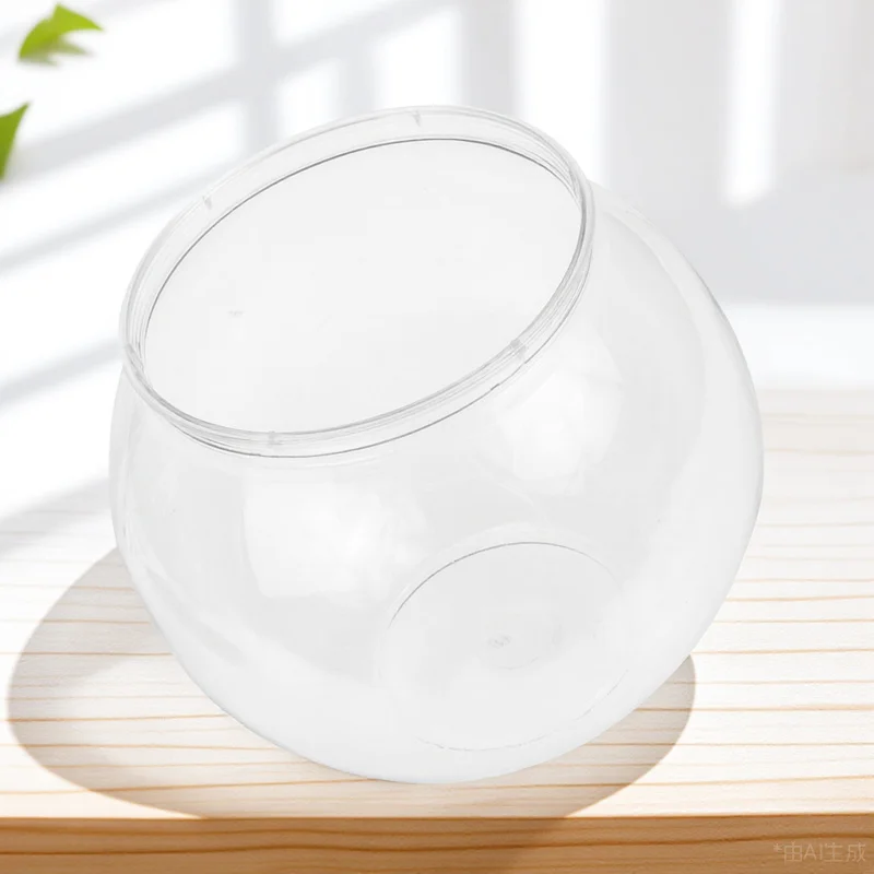 

Durable Plastic Fish Bowl Clear Aquarium Tank for Fish Shrimp Turtle Lightweight Portable Home Decor Decorative Vase