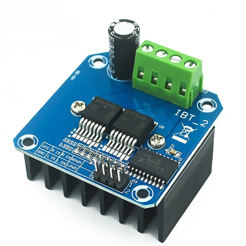 Double BTS7960 43A H-bridge High-power Motor Driver module/ diy smart car Current diagnostic