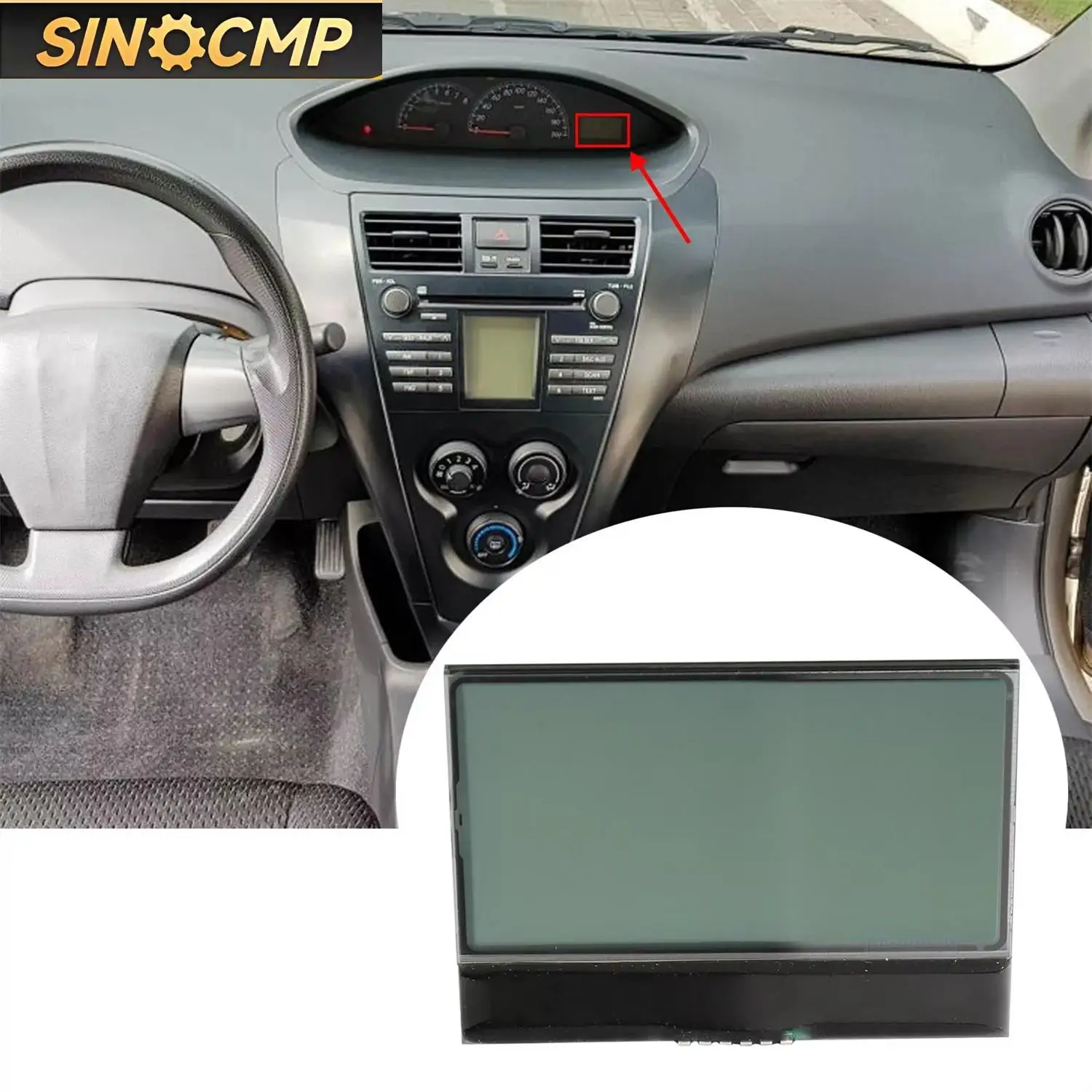 

LCD Display Screen Dashboard For Toyota 2008-2012 Vios Black Display Capabilities Cluster Instrument Gauges Dash Panels ﻿1Pc