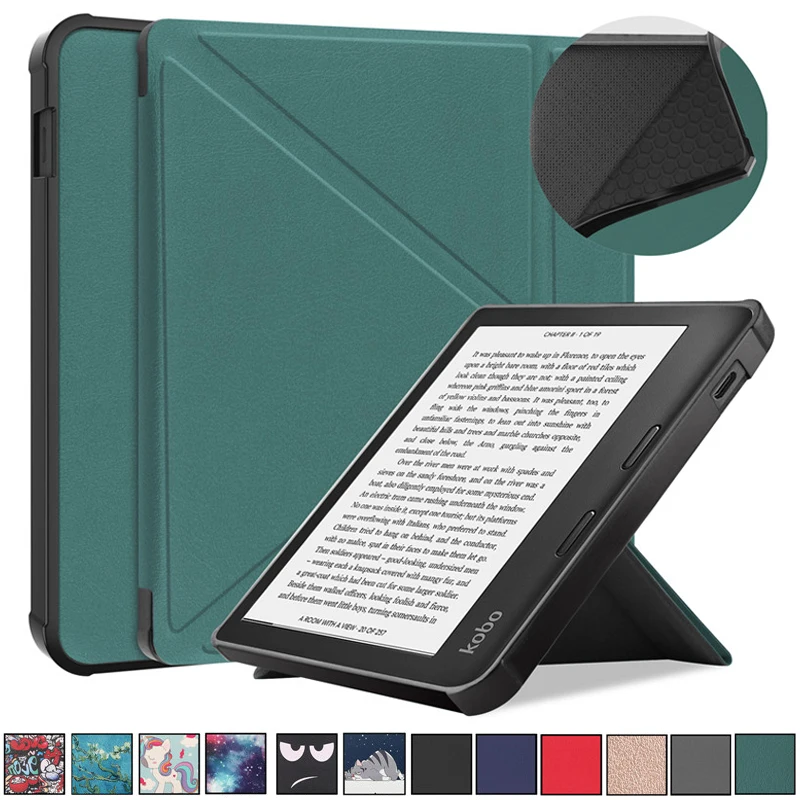 Para kobo libra 2 caso 2021 7 polegada ebook ereader magnético multi-dobrável suporte macio tpu volta para kobo libra 2 capa 2021 crianças + caneta