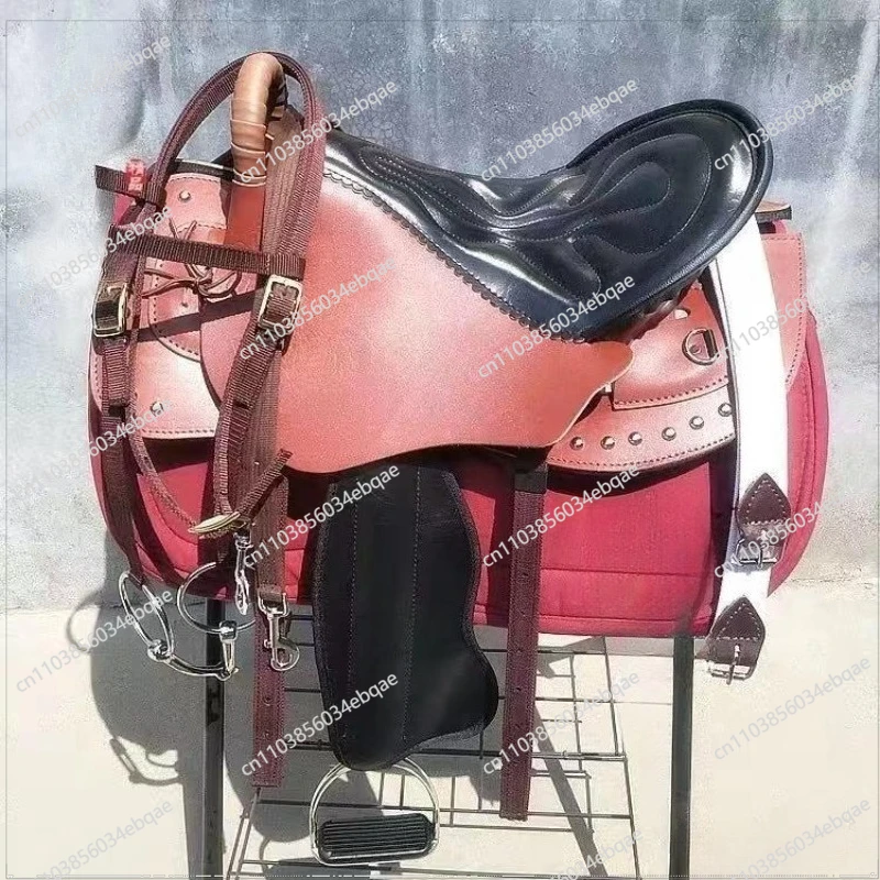

For Malaysia Tourist Pommel Horse Saddle Full Set of Harness New Leggings Cowhide Tourist Saddle Inner Mongolia Endurance Saddle