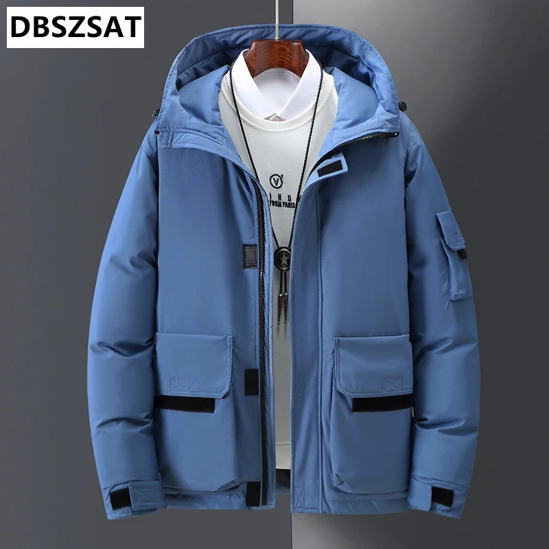 

Winter Jacket Men Long Parkas Jacket Men White Down Jacket Outwear Overcoat Men Hooded Down Coat 90% White Duck Down Inside