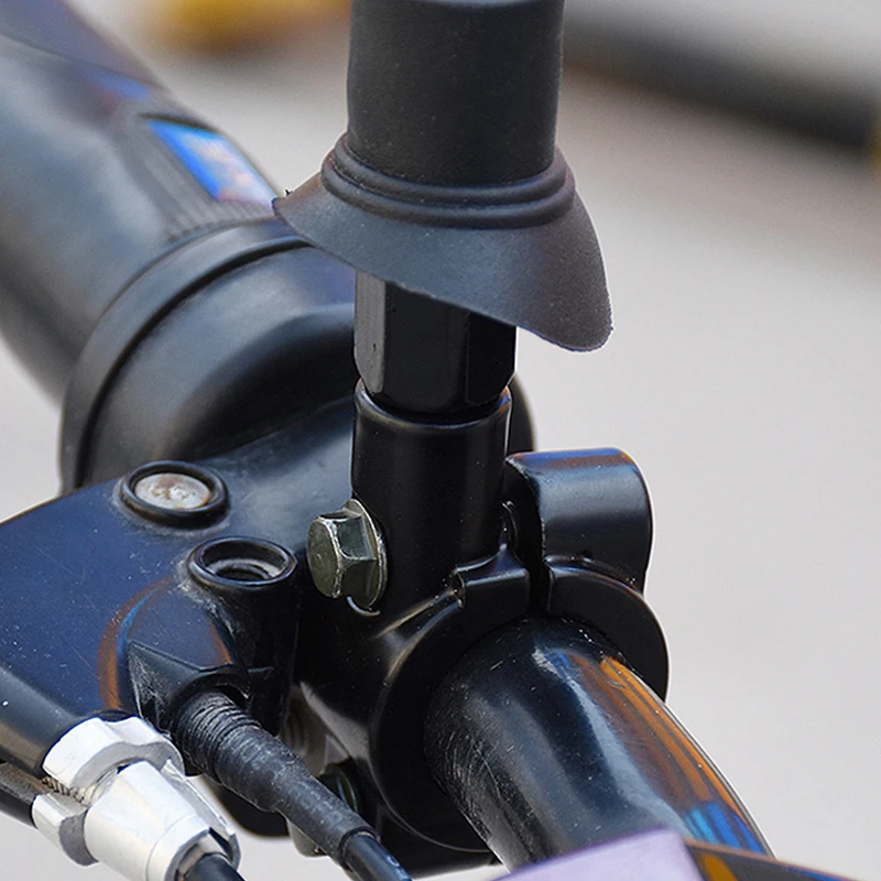 Adaptador de soporte de espejo con base de abrazadera negra para motocicleta, manillar de 22 mm, rosca de 10 mm y 8 mm, abrazadera de montaje de espejo universal, 2 piezas