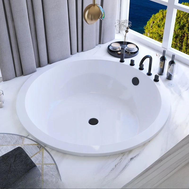 Round Double Bath Hotel Homestay Family Adult Surfing Jacuzzi Acrylic Heated Bath