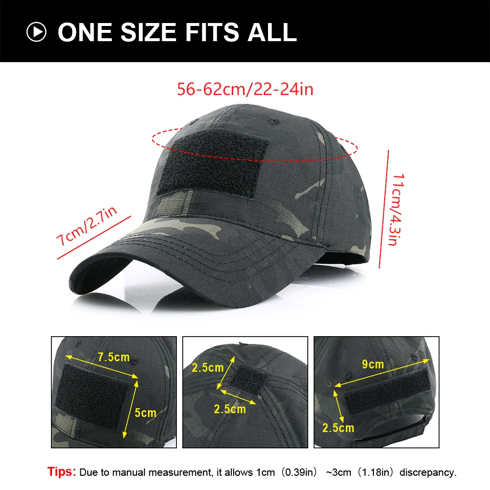 Baseball Caps Camouflage Tactical Trucker Hat Combat Paintball Hunting Fishing Camping Adjustable Summer Snapback Sun Hats Men