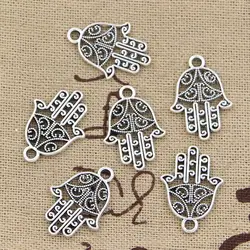 20pcs Charms Hamsa Palm Protection 20x15mm Antique Making Pendant fit,Vintage Tibetan Bronze Silver color,DIY Handmade Jewelry