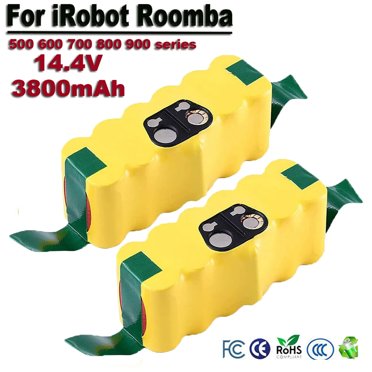 Battery For Roomba 14.4V 3800mAh Vacuum Cleaner Battery For iRobot Roomba 500 600 700 800 900 595 620 650 780 Li-ion Batteries