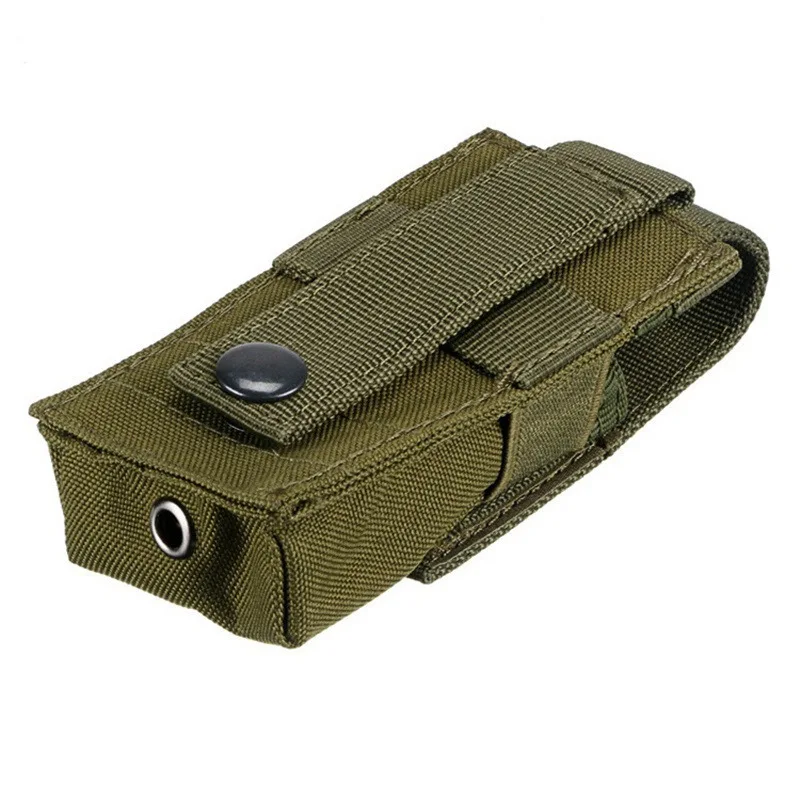Portable Tactical EDC Tool Bag Molle Flashlight Pouch Outdoor Durable Nylon Military Camping Waist Utility Storage Case