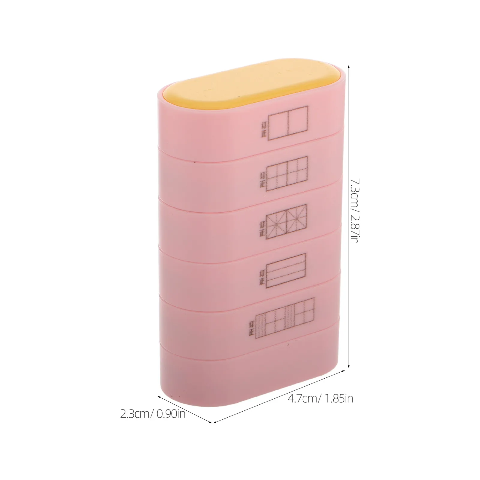 Self Inking Teacher Stamps Multifunctional Grid Pinyin Character for Classroom Grading Homework Correction Check Mark