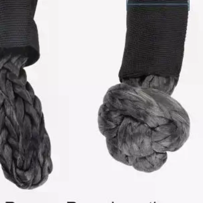 66000lbs Winch Rope Synthetic Soft Shackle Or Recovery Ring Set Rugged Shackles W/ Protective Sleeve For Truck Vehicle Recovery