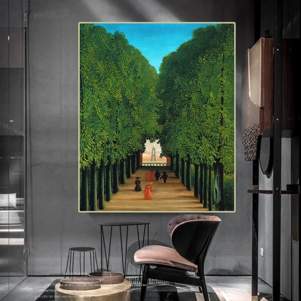 Henri·Rousseau《The Avenue In The Park At Saint Cloud》Canvas Oil painting Artwork Picture Wall Decor Modern Home Decoration