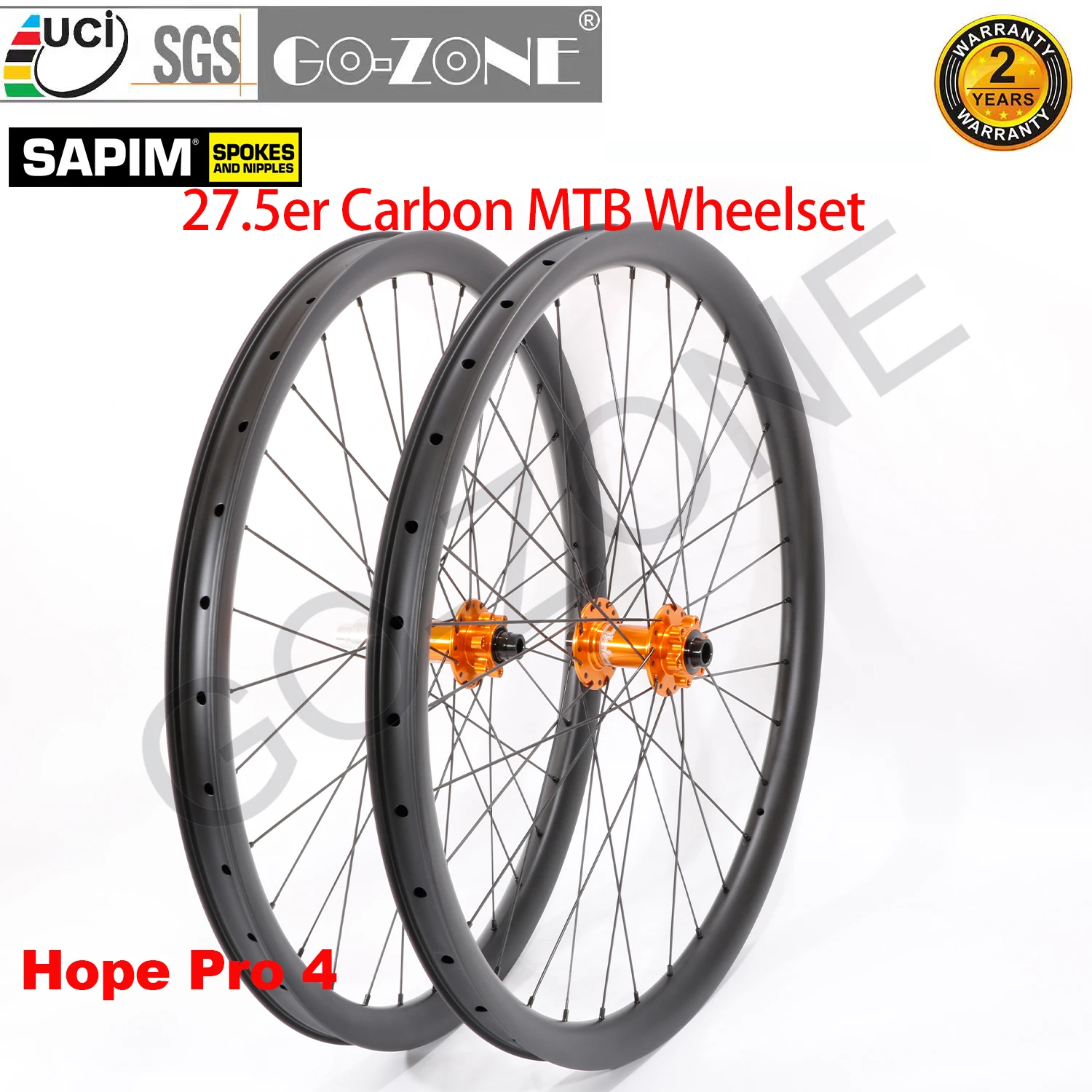 

Factory Outlet 27.5er Carbon MTB Wheels Hope Pro 4 Sapim Tubeless Light Thru Axle / Quick Release / Boost 27.5 inch wheels