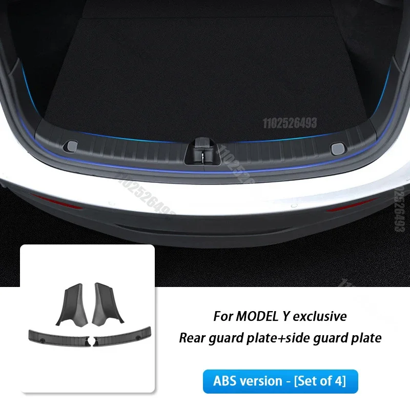 New For Tesla Model Y Anti-Scratch Mat Rear Cargo Threshold Sill Cover Bumper Trunk Protector Guard ABS Organizer Pad Accessorie