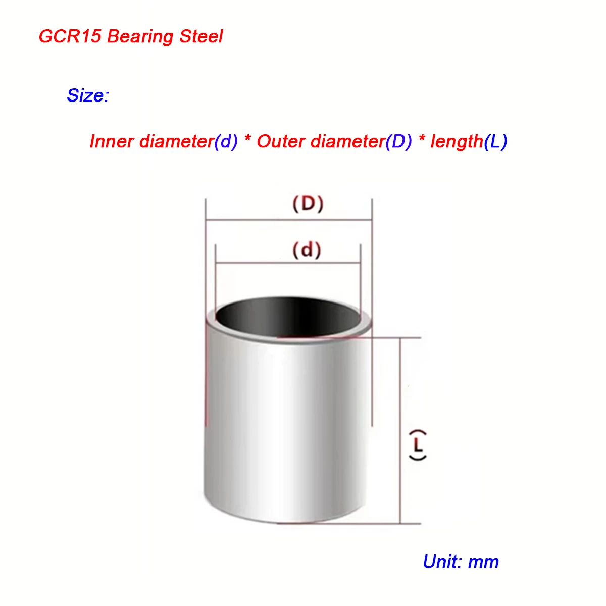 Bearing Steel Sleeve /Wear-resistant Axle Bushing Guide Sleeve Steel Ring SpacerID 35/36/ 37/38/40/ 42/45mm
