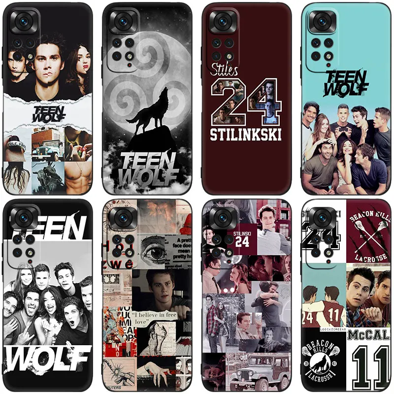 Teen Wolf Black Phone Case For Xiaomi Redmi Note 12 + 11 11S 11T 11E 10 10T 5G 10S 9S 9 8T 7 6 Pro Silicone Cover