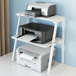 Double-Layer Printer Rack Office Desktop Storage Shelf Strong Load-Bearing Copier Stand Efficient Organizer for Workspaces