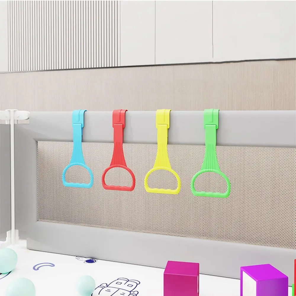 Creative ดึงพลาสติกแหวนสําหรับ Playpen เตียงอุปกรณ์เสริมสีทึบเด็กดึงแหวนเปลเด็ก Hooks เตียงแหวน