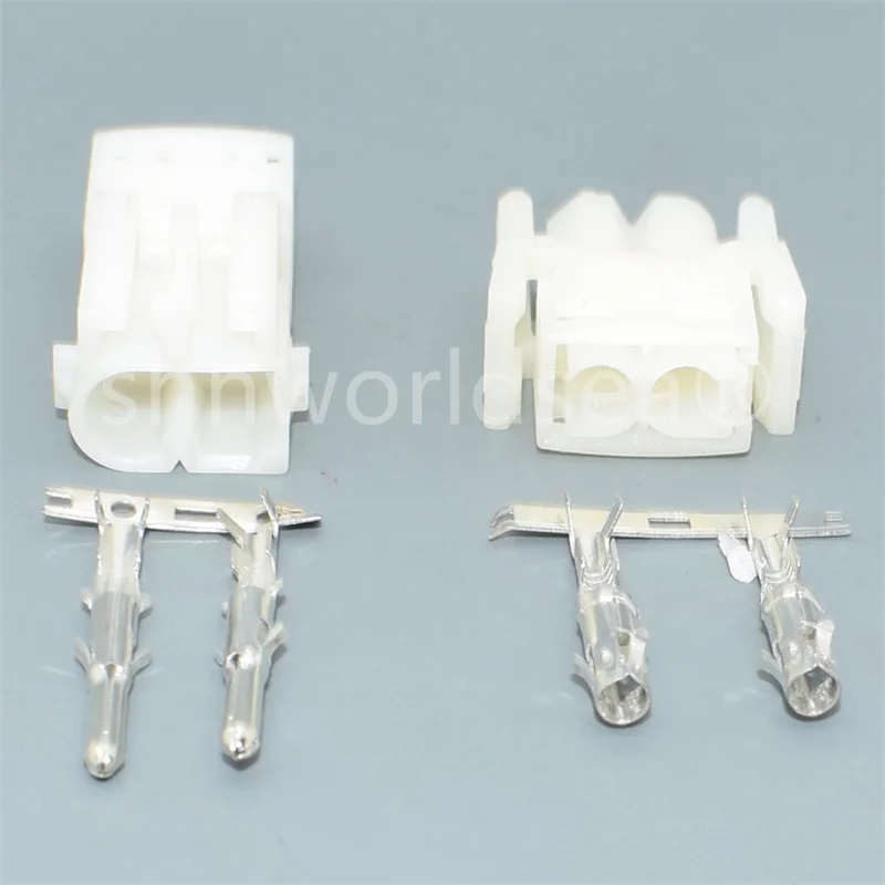 Shhworldsea 1Sets 2 Pin 3.5MM 2-828816-1 2-828815-1 Car Wire  Electric connector Plug Cigarette lighter Socket For BMW