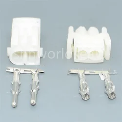 Shhworldsea 1Sets 2 Pin 3.5MM 2-828816-1 2-828815-1 Car Wire  Electric connector Plug Cigarette lighter Socket For BMW